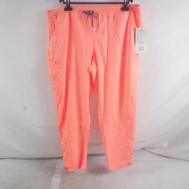 Barco Grey's Anatomy 3XL Active Cargo Scrub Pants Peach Flower