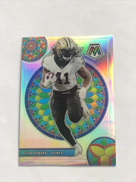 Alvin Kamara 2021 Panini Mosaic Stained Glass Mosaic Prizm Insert SSP #GM-12 Alvin Kamara 2021 Panini Mosaic Stained Glass Mosaic Prizm Insert SSP #GM-12
