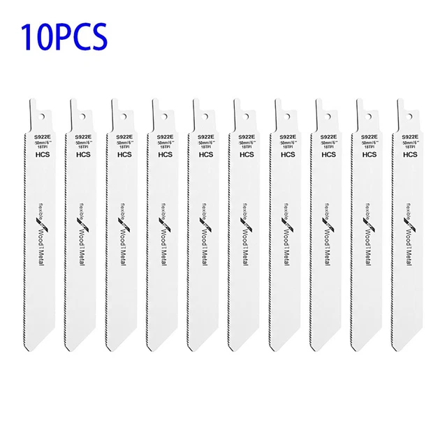 2020-Haut 10x 150mm S922 Lame De Scie Sabre- Ensemble Métal Bois Alternative-FR