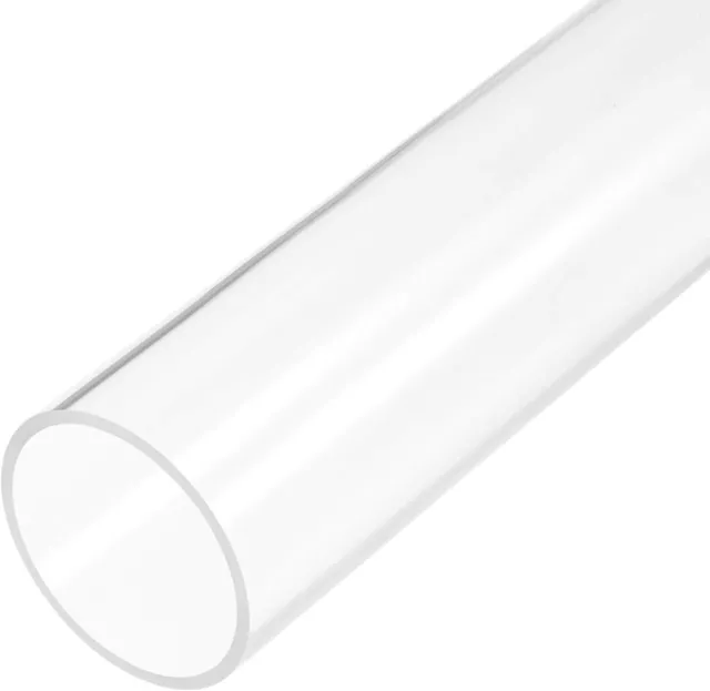 Acrylic Pipe Rigid Round Tube Clear 66mm ID x 70mm OD x 305mm