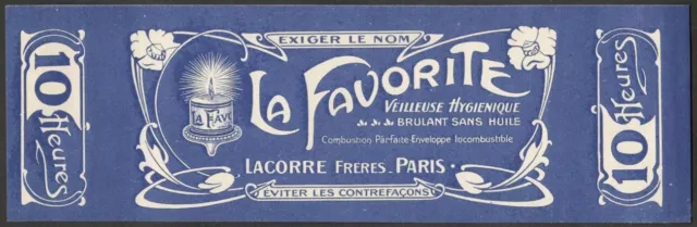 (AOP) Vintage LA FAVORITE candle box label