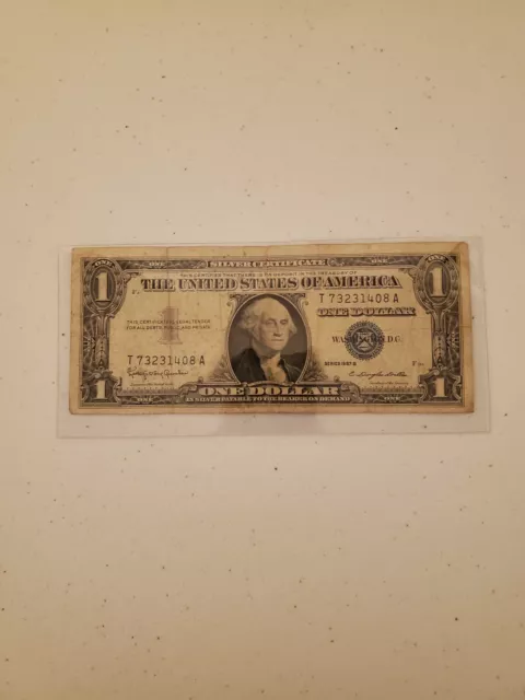 1957 B Series One Dollar Bill - Silver Certificate - Circulated