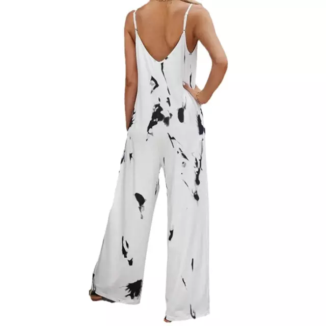 Sling Round Neck Printed Long Jumpsuit 2