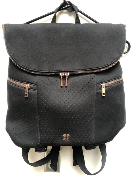 SWEATY BETTY ALL Sport Scuba Backpack Gym Yoga Bag Black Rose