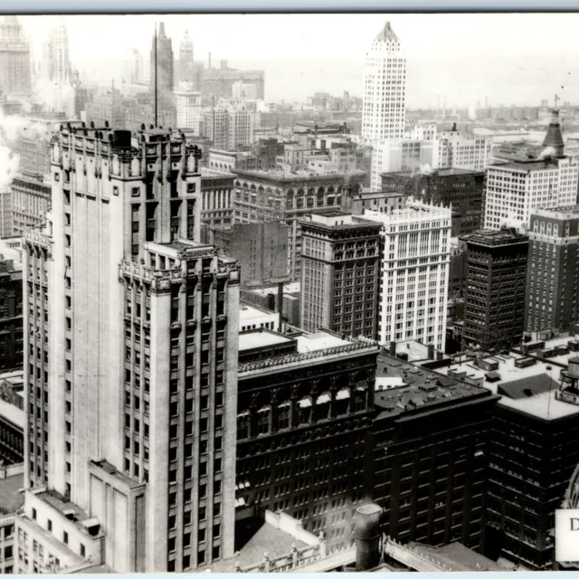 c1930s Chicago, IL Downtown RPPC From Air Aerial Birds Eye Morrison Hotel A164