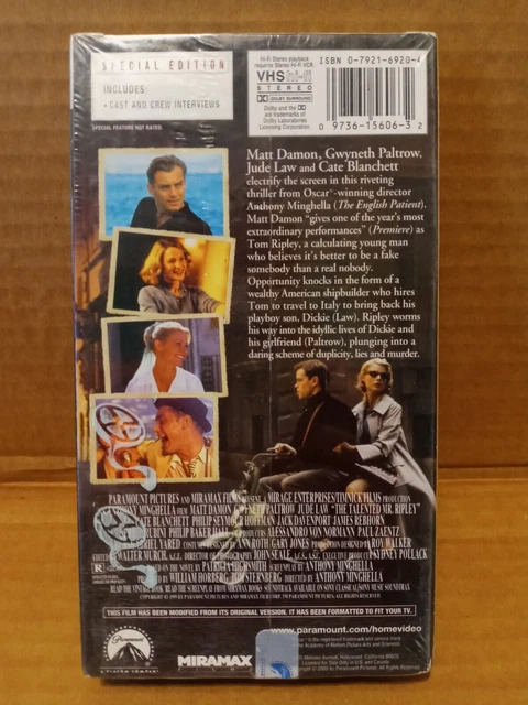 Takented THE TALENTED MR. Ripley (VHS, 2001, Special Edition) New Sealed £9.22 ...