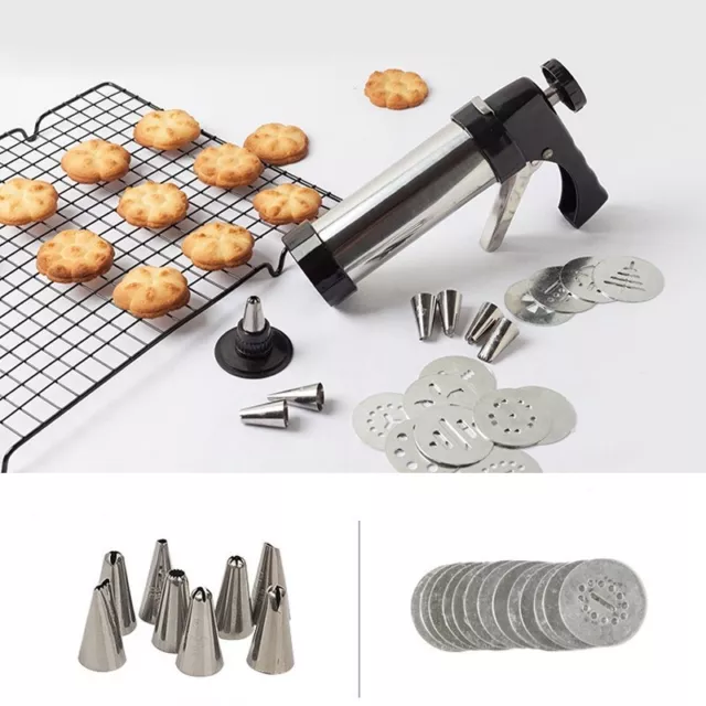 Cookie Press Machine Biscuit Maker Cake Making Decorating Gun Kitchen Tools Set