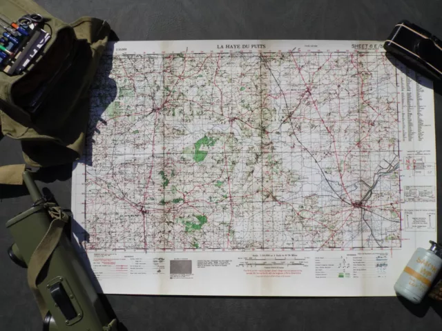 6x US Normandy Invasion Maps 101st 82nd Airborne Carentan (M1936 Dispatch case)