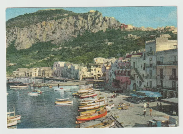 Capri Napoli Cartolina Marina Grande Fg Vg 1961