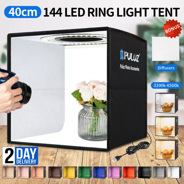 25/ 40cm PULUZ Portable LED Photo Light Box Tent Cube Studio Photography
