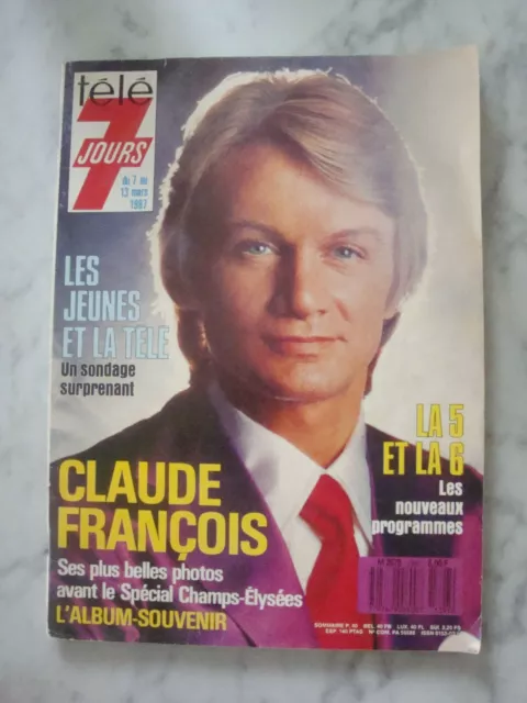 Ancien Programme De Television Tele 7 Jours Couverture Claude Francois 1987