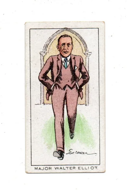 CARRERAS CIGARETTE CARD NOTABLE M.P.s 1929 No. 43 MAJOR WALTER ELLIOT