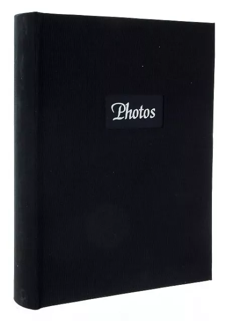 Large Classic Black Slip In Photo Album Holds 300 6" x 4" Photos Memo Area Gift