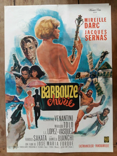 Affiche BARBOUZE CHERIE Jose Maria FORQUE Mireille DARC Jacques SERNAS 60x80cm