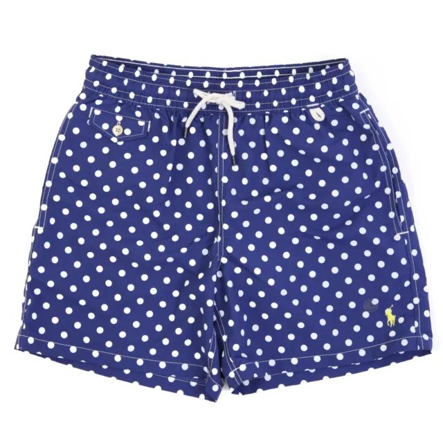 Polo Ralph Lauren Mens Swimsuit Swim Trunks Shorts Polka Dot Freshwater Blue