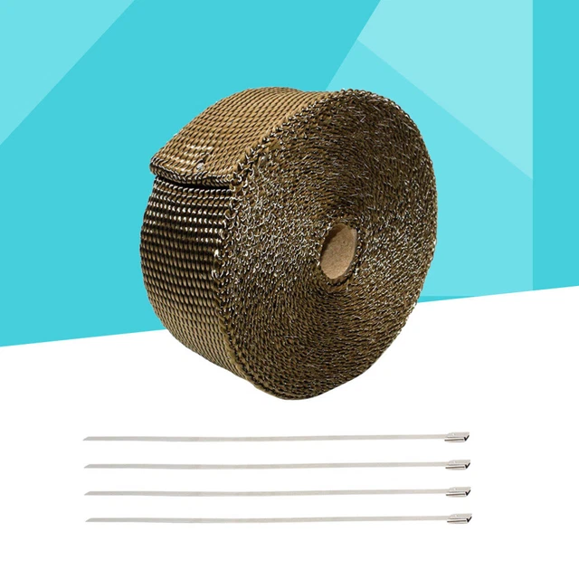 1.5mm * 25mm * 5mm Exhaust Heat Wrap Roll Tube Fiber Wrap Tape for Car