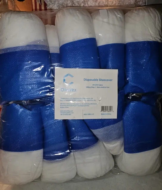Clinivex Disposable Shoecover PP+CPE Fabric 100 pcs Torn Package