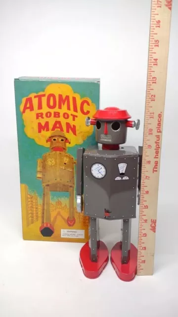Classic Tin Robots in Box LOT OF 3 ATOMIC ROBOT MAN SPARKLING MIKE PLANET ROBOT 2