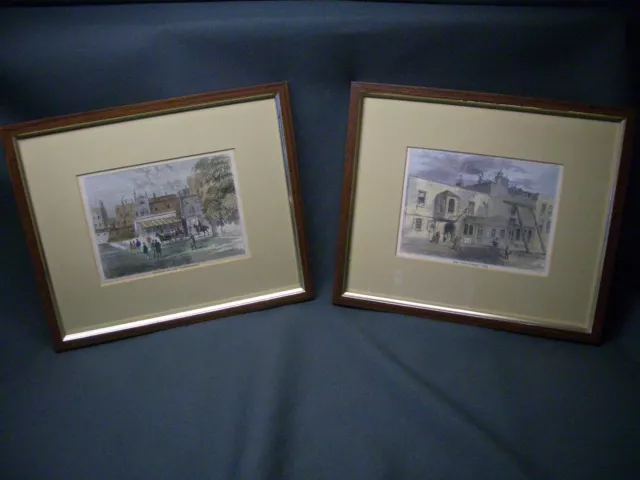 Pair Of Early 19th Century Hand Coloured Framed Engraved Prints