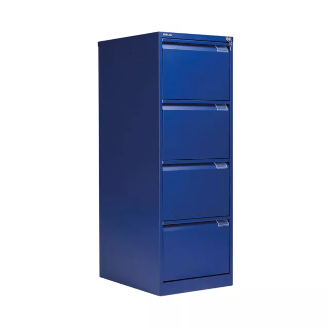 Bisley BS4E Filing Cabinet Flush Front 4D Lock Blue BS4E/BLUE