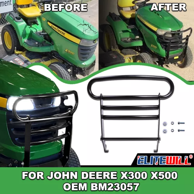 ELITEWILL Brush Guard Bumper For John Deere Lawn Tractors X300 X500 OEM# BM23057