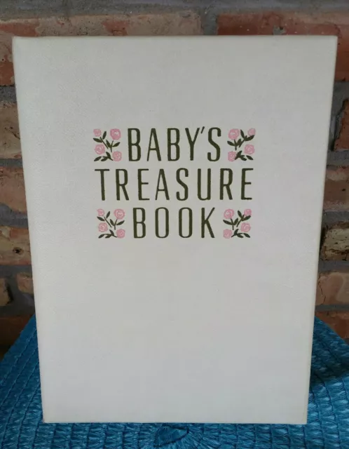 Vintage 1950s Mid Century Baby's Treasure Book Keepsake Box Girl Nursery Decor