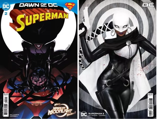 (2023) Superman #2 + Nathan Szerdy Variant Cover Set! 1St Marilyn Moonlight!