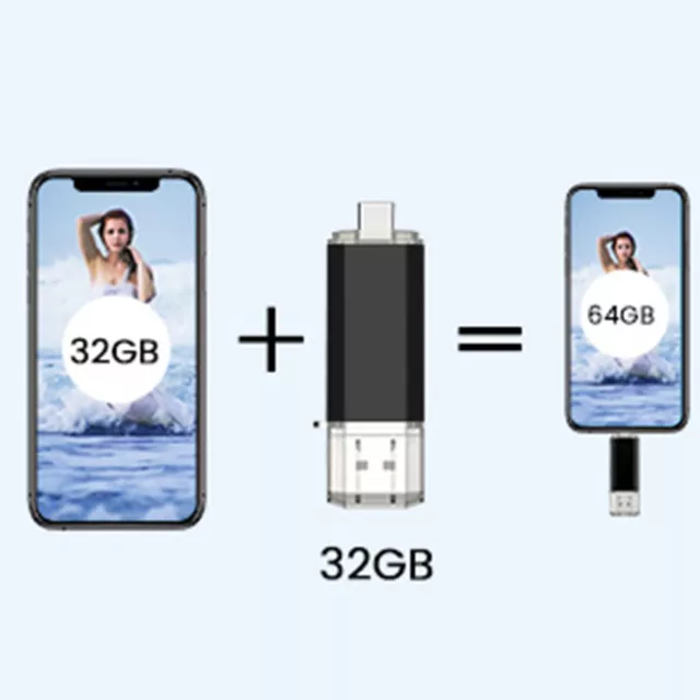 2 in 1 USB 3.0 Type C 32GB OTG Flash Drive Memory Stick Pen for Android PC Lot 3