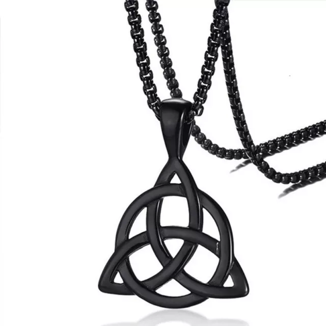 Lots Women Men Silver Gold Plated Celtic Knot Pendant Necklace Nordic Jewellery