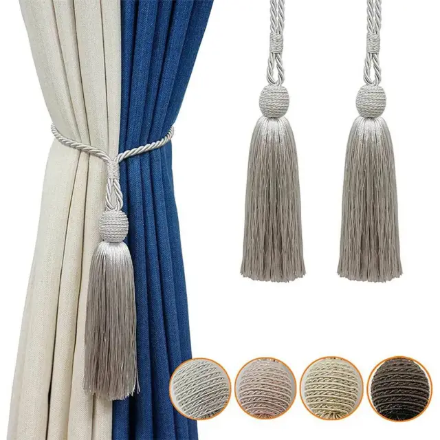 HIASTRA Tassel Curtain Tie Back Rope Durable Holdbacks Handmake Home Window Gift