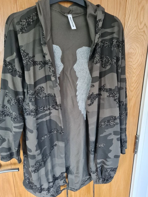 Cardigan with angel wings on back hotsell