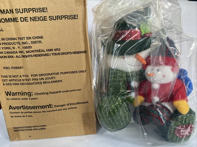 Avon Plush “Snowman Surprise” Musical Animated Popup Plush Hat 🎵Jingle Bells🎵