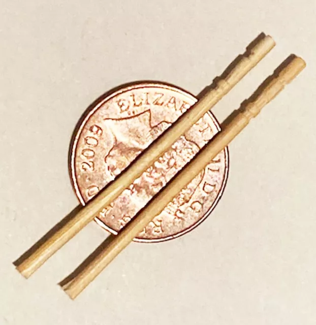 Pair of Wooden Chopsticks Tumdee 1:12 Scale Dolls House Miniature Food Cutlery