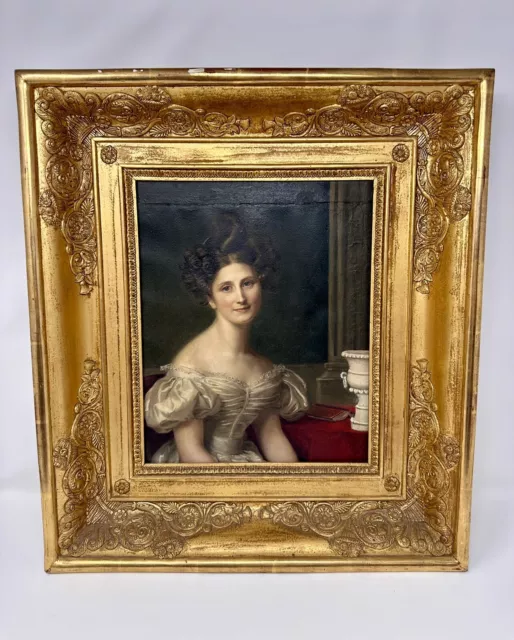 Antique portrait of a lady C. 19th Century