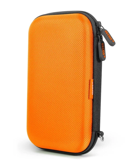 Orange Shockproof Hard EVA Carrying Case Travel Pouch for External Hard Drive, P