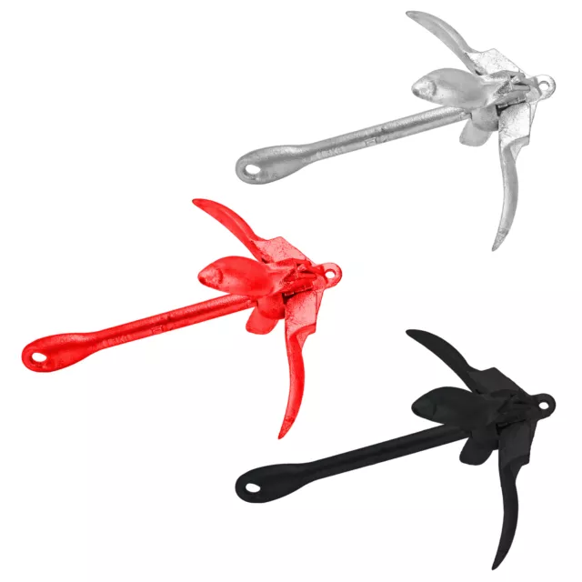 Foldable Anchor Grapnel 4 Flukes 1.5kg Carbon Steel Anchor Grapnel For Kayak 3