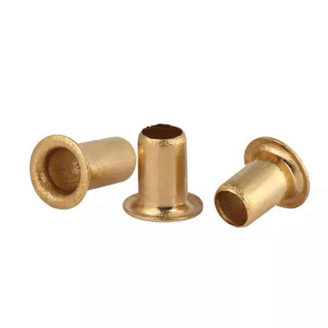 Rivetti tubolari cavi occhiello ottone M0,9 M1,3 M1,5 M1,7 M2 M2,3 M2,5 foro passante