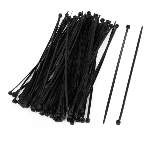 100 PCS 150MM x 2mm Electrical Cable Tie Wrap Nylon Fastening Black $7. ...