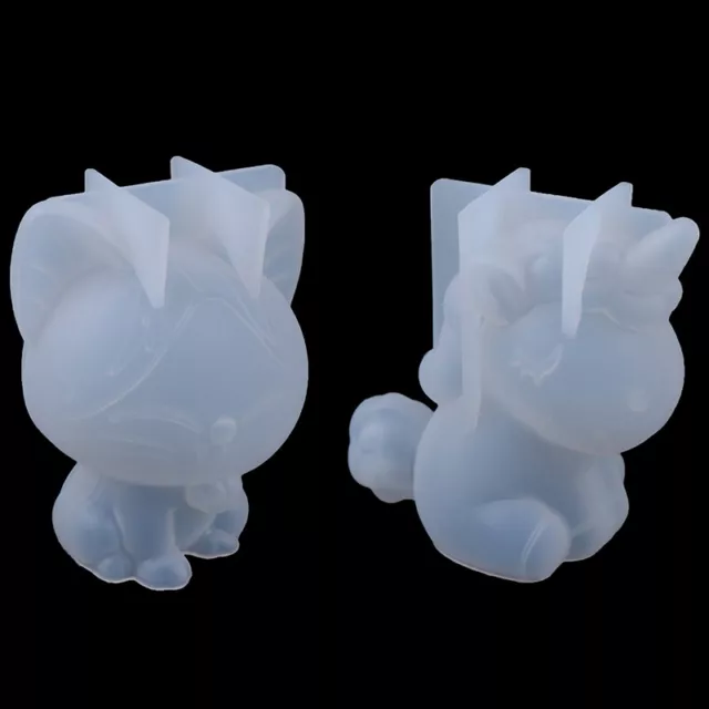 Vela DIY de Moldes de resina epoxi de silicona transparente de caballo/gato
