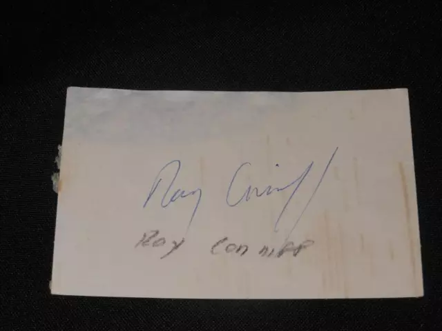 American Bandleader Ray Coniff (d.02) Signed 3x5 Autographed Index Card  F14