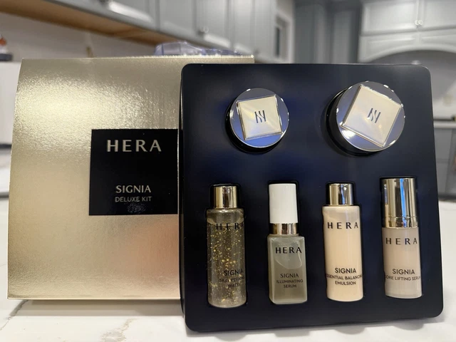HERA Signia Deluxe Kit 6-Piece – Anti-Wrinkle Water Emulsion, Serum, Cream (Sample Size) K-Beauty
