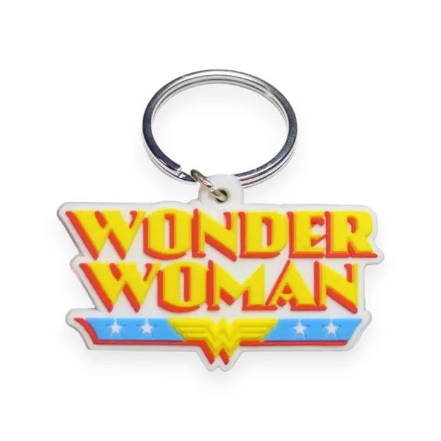 Genuine DC Comics Wonder Woman Logo Rubber Keyring Key Fob Gift Justice League