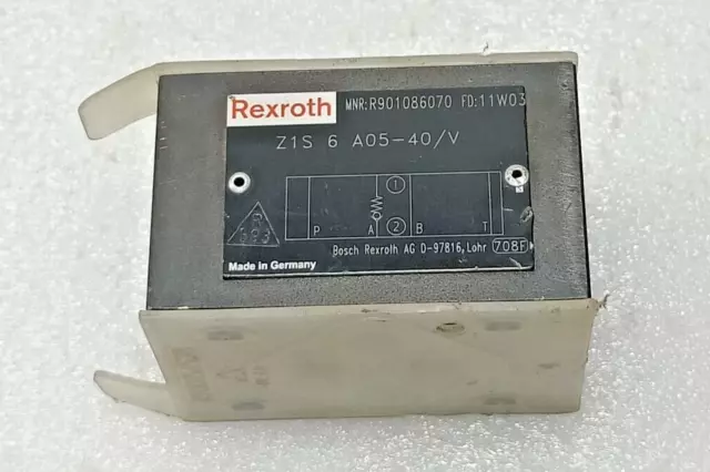 Rexroth R901086070 Z1S 6 A05-40/V Check-Valve-Sandwich-Plate New Fast Shipping