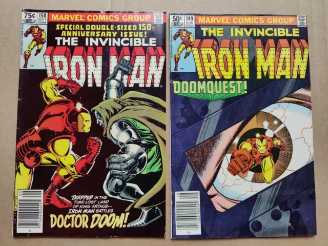 Invincible Iron Man 149 FN+ 150 FN- Doomquest Dr. Doom Romita Jr 1981