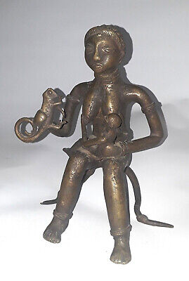 Bronze Wax Cast Ashanti Gold Weight African Tribal Mother Nursing Fertility