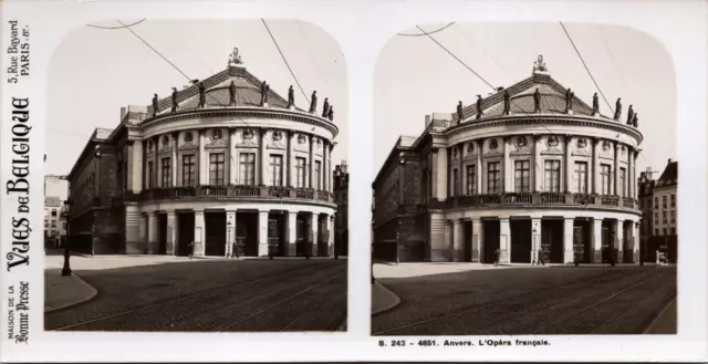 Belgique, Anvers (Antwerpen), l&#039;Opéra français, Vintage print, ca.1910, Sté