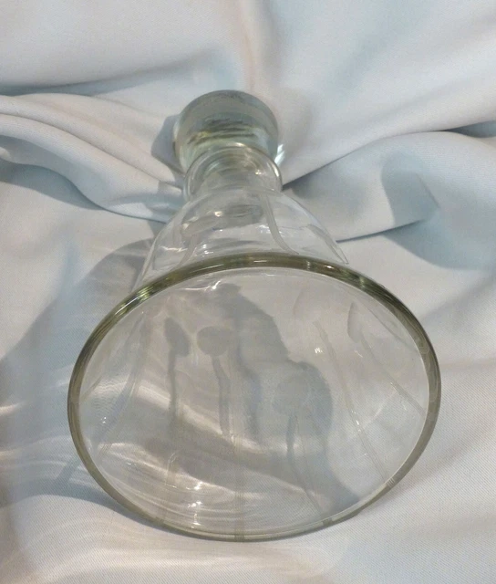 B 1970 élégant ensemble carafe flacon cristal signé 640g21cm +2 verres chic 4