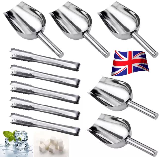 Sweet Candy Buffet BBQ Ice Stainless Scoops Tongs Wedding Bar Party Kitchen Home