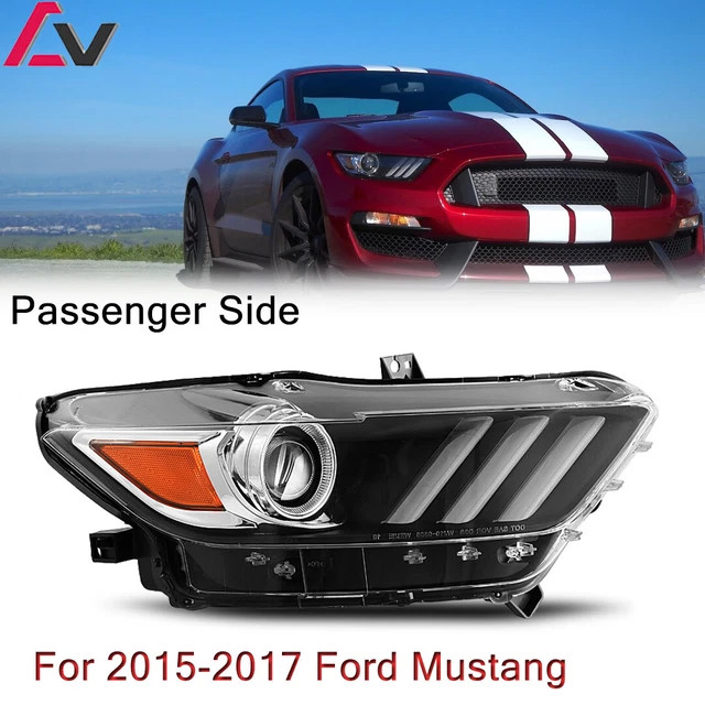 Right Side Fog Light Cover For 2015-2017 Ford Mustang - Black, Part FR3Z17E810BA