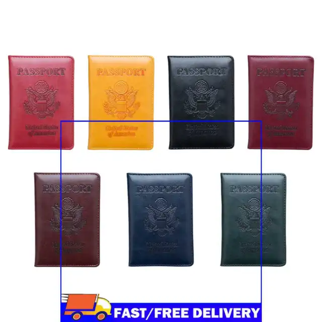 Passport Holder Cover Wallet - PU Leather Card Case Travel Document Organizer